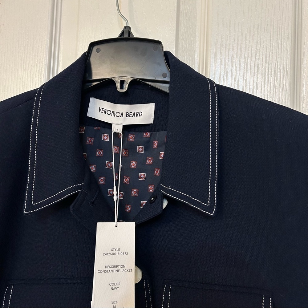 Veronica Beard Constantine Jacket in Navy Size 16 - Picture 10 of 12